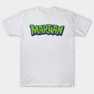 Martian in Retro Comic Typography T-Shirt